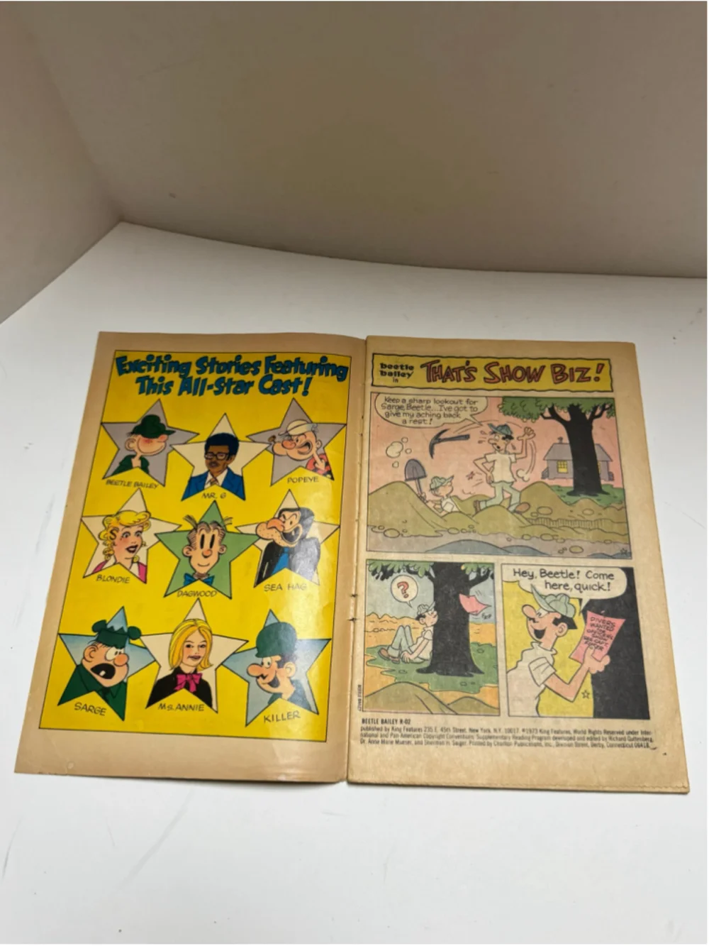 Beetle Bailey #2 1973 Military Combat Humor Comic Book Appearance Popeye Blondie